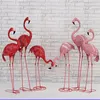 Żelaza Sztuka Czerwony Flamingo Dla Ślubnej Drogowej Party Dekoracji Rzemiosło Symulacja Fotografia Animal Photograph Neck Mall Dekoracja Rekwizyty