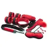 Bondage 10 stks onder bedreway set kit touw kraag manchetten blinddoek cosplay speelgoed #r34