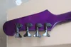 Linkshänder-E-Bass mit 4 Saiten, violettem Korpus und 2 Tonabnehmern, schwarzer Hardware, individuell anpassbar