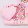 Mermaid sequin Girls Necklaces hair bows hair clips+Necklaces +Bracelet+Earrings+Bags purses+Rings 6pcs/set girls jewelry kids gift A8585