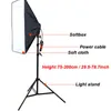 Photographic Equipment Photo Studio Soft Box Kit Video Four-capped lamp Holder Lighting+50*70cm Softbox+2m light stand photo box