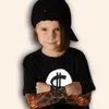 Offre spéciale printemps automne enfants T-Shirts tatouage à manches longues T-Shirts enfants garçon t-shirt coton enfants filles hauts vêtements pour enfants