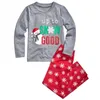 Piajamas di Natale in famiglia Spot Snowman Printing Father Figlio Figlia pigiano per Natale Set per bambini per bambini Sleep abbigliamento Famiglia LO4917553