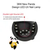 36W Panda UV Led Lamp Nail Dryer For All Types Gel 12 Leds for Nail Machine Curing 60s/90s/120s Timer USB Connector