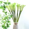 Flores artificiais Decoração de casamento Pu Calla Lily Flower Bouquets Home Plants Autumn Supplies Fake Floral Party254L