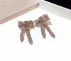 Whole style ins fashion luxury designer super glittering diamonds zircon cute lovely bow stud earrings for woman girls47870015048769
