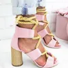 WENYUJH Summer Espadrilles Women Sandals Heel Pointed Fish Mouth Sandals 2020 New Woman Female Bandage Platform Shoes1