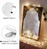 STOCK IN US STRING LED 2M 7.2FT Rame Rame Silver Lights Battery Fata Fia Fata per Natale Halloween Home Party Wedding Party Decorazione