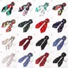 Fashion Summer Ponytail Scarf Elastic Hair Rope for Women Hair Bow Ties Scrunchies Hair Bands Flower Print Ribbon Hairbands 2021 Headbands