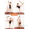 Toptan kaplı esneklik germe bacak sedye kayışı bale tezahürat dans jimnastik eğitmen yoga esneklik bacak streç kemer