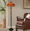 Tiffany Floor Lamp Creative Retro Tiffany Stained Glass Dragonfly Living Room Restaurant Bedroom Villa Decoration Floor Lamp TF016