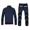 Mens Tracksuit Causal for Men jogger Stand Coll Sweatshirt Loose Inside Net Pants