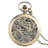 Classic Antique Magpie Pocket Watches Necklace Chain for Women Ladies Girls Friends Flower Case Quartz Watch Gift