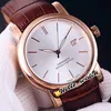 New San Marco Classico Rose Gold Case 8156-111-2/91 Automatic Mens Watch Date Stud White Dial Brown Leather Strap Watches Hello_watch 6Color