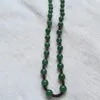 10pc Tillverkare 8mm Handvävda pärlstav Halsband Naturligt Emerald Dry Green Beads Tielongsheng Pendant Lanyard