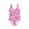 3 styles summer kids swimwear Beach Bikini Baby girl Designer Bikini Unicorn Flamingo Flower One Piece Bikini swimsuit DHL EJY39