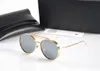 Luxury-New Fashion Big Bully Aviation Style Polaroid Solglasögon Kvinnor Korea Märke V Design Tjockmetallram Solglasögon Oculos de Sol