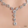 2020 Elegant Bridal Jewelry Necklace Alloy Plated Rhinestones Pearls Crystal Jewelry Set for Wedding Bride Bridesmaid In 150498093489