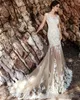 Abiti da sposa a sirena vintage con staccabile treno senza maniche Applique Beach Vestitidos de novi Summer Boho Bridal Abiti personalizzati su misura realizzati