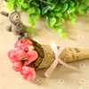 Kunstmatige Mini Rose Home Christmas Decor Valentijnsdag Geschenken Festival Zijde Bloem Props Handgemaakte Krantenbloemen