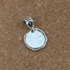 50 stks / partijen enkelzijdige brief "P" Alfabet Initial Charms Dangle Bead voor Sieraden Maken Ketting DIY Accessoires 18x30.5mm A-468A