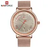 Reloj NAVIFORCE, relojes de negocios a la moda para hombre, reloj de pulsera de cuarzo resistente al agua informal para hombre, reloj de malla de acero inoxidable, reloj Masculino231E