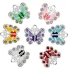 Mały Butterfly Emalia Urok Koraliki DIY Dla Biżuterii Dokonywanie Brelok Wisiorek Naszyjnik Bransoletka 7 Kolory Charms Koralik Mix Kolor