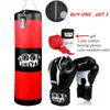 100cm Treinamento Fitness Fighter Boxing Saco gancho de penduramento Punch Pitching Sandbag vazio com luvas de boxe Praços de mão 9082958