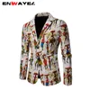 ENWAYEL 2019 Primavera Autunno Nuova Stampa Slim Fit Uomo Giacca Sportiva Africa Stile Nazionale Del Cotone Maschile Giacca Cappotto Abbigliamento Vintage X05