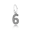 NEW 100% 925 Sterling Silver Pandora 9 Number of An Alphabet Charm Beads Collocation Bracelet Fit DIY Bracelet Women Original Jewelry