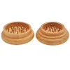 Smoking Accessories Creative Wood Tobacco Grinders 2 Layers Portable 55mm Wood Grinders Wood Tobacco Grinder DH0754