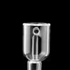 Beveled Edge Round Bottom Quartz Banger med UV Glass Bubble Carb Cap 25mmod 10mm 14mm 18mm Man Kvinna Kvarts Nails för DAB Rigs