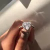 Anelli a cuore con strass per donna S925 Argento Matrimonio Fidanzamento Gioielli da sposa Cubic Zirconia Pietra Elegante Anello Accessori regalo