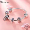 Wholesale-g Silver Dream Catcher Holder Heart Enamel Spacer Bracelets & Bangles for Women Silver Jewelry Anniversary birthday Gift