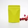 Bolsa de embalaje con sello de papel de aluminio puro, bolsa de embalaje de Mylar autosellada para comida de té, 5 tamaños, Multicolor, mate, LX2030