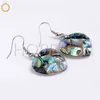 Boucles d'oreilles en coquille d'ormeau Paua coeur pour dames filles bijoux de plage boucles d'oreilles en coquille d'ormeau naturel 5 paires