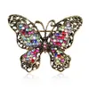 Kledingaccessoires Accessoires Broche Diamond Butterfly Broche Mannen en vrouwen Kleur Rhinestone Animal Pin Broche