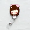 Cute Korea Badge Rolka Chowany Pull Buckle ID Uchwyt Odznaka Badge Kołki Pasek Szpitalny Biuro Dostawy Anti-Lost Clip