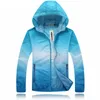 Colors Lightweight Outdoor Climbing Jacket Gradient Camping UV Unisex Windproof Travel Windbreaker Sun-protective Coat