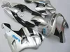 Personaliseer Motorfiets Reerkets voor Kawasaki Ninja 94- 97 ZX-6R ABS Plastic Silver Backings Set ZX 6R ZX6R 1994 1995 1996 1997