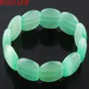 WOJIAER 12 Soorten Cat's Eye Strands Armbanden Natuurlijke Gem Stone 20x16x6mm Kralen Stretch Armband 7 Inches Mannen Dames Sieraden BK332