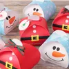 Decorazioni natalizie Belly Santa Cookie Candy Box Regalo per bambini Sorriso Pupazzo di neve Scatole per torte Forniture per feste di Capodanno Scatola per torte natalizie