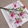 Branches de fleurs de Magnolia artificielles, toucher réel, fleur de Magnolia artificielle pour décoration de mariage, fleurs décoratives artificielles, 6 couleurs