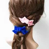 女の子の子供のためのかわいい小さなベルベットの弓のヘアクリップ子供のファッションの髪の弓のアリゲーターヘアグリップクリップアクセサリー子供12ピース/ロット