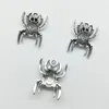 2019 new 100pcs spider Charms Pendants Retro Jewelry Accessories DIY Antique silver Pendant For Bracelet Earrings Keychain 19*14mm