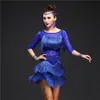 Vente en gros-robes de danse latine femmes / filles jupe à franges à sequins sexy salle de bal / tango / salsa / rumba / robes latines vêtements à vendre
