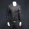 Tops para hombres europeos y americanos chaquetas estampadas Uniformes de béisbol bordados personalizados, atractivos y delgados, a la moda, cuello alto, chaquetas casuales que combinan con todo