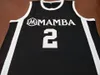 Anpassade män ungdomskvinnor sällsynt rund hals #2 mamba gigi k b college basket tröja size s-4xl eller anpassad något namn eller nummer tröja