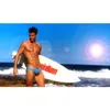 Luxo Swimwear para Mens Verão Swimming Trunks Homens Marca de Moda Cor Sólida Briefs Beach Swimsuit Mens Quick-Secagem Respirável Troncos Novo
