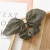 2020 New Fashion Chiffon Striped Scrunchies Bow Elastic Hair Bands Hair Ties Hair Accessories for Women Girls Ponytail Holder